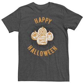 Big & Tall Marvel Comics Happy Halloween Heavy Hitters Pumpkins Tee