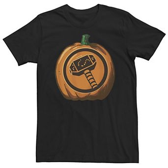 Big & Tall Marvel Thor Hammer Halloween Pumpkin Tee