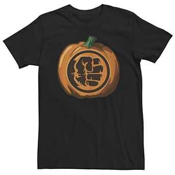 Big & Tall Marvel Avengers Hulk Fist Halloween Pumpkin Tee