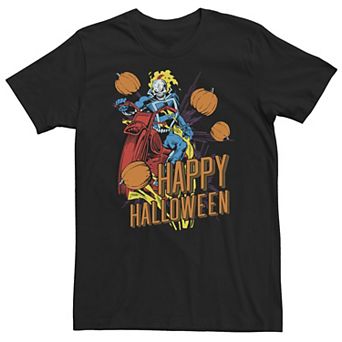 Big & Tall Marvel Ghost Rider Happy Halloween Retro Portrait Tee