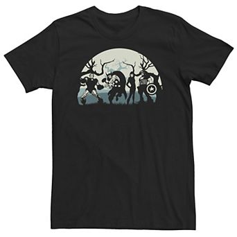 Big & Tall Marvel Halloween Vintage Silhouette Portrait Tee