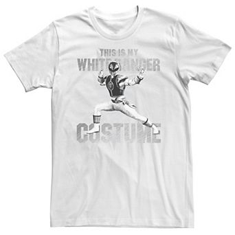 Big & Tall Power Rangers White Ranger Halloween Costume Tee