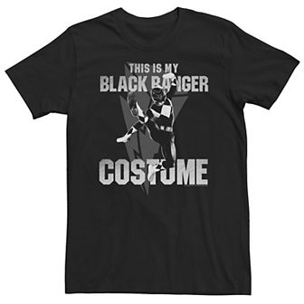 Big & Tall Power Rangers Black Ranger Halloween Costume Tee