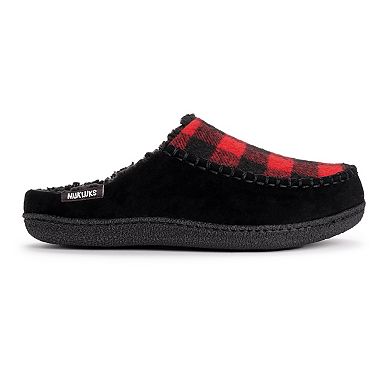 MUK LUKS Staughton Buffalo Plaid Men's Clog Slippers