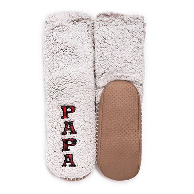 MUK LUKS "Papa Bear" Sherpa Men's Slipper Socks