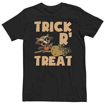 Big & Tall Marvel Rocket And Groot Trick R' Treat Halloween Tee
