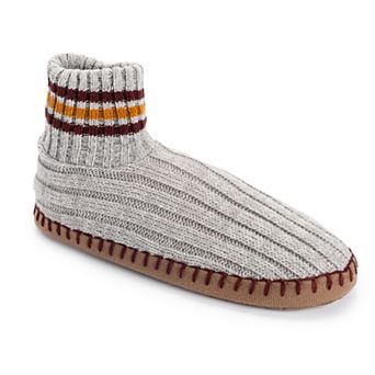 MUK LUKS Cable Knit Cuffed Men's Boot Slippers