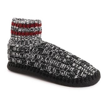 MUK LUKS Cable Knit Cuffed Men's Boot Slippers