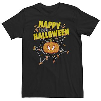 Big & Tall Marvel Spider-Man Pumpkin Happy Halloween Tee