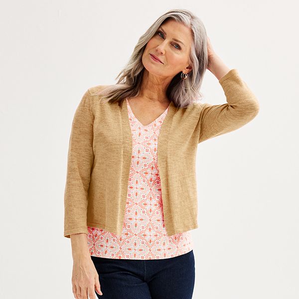 Women's Croft & Barrow® Open Front Cardigan