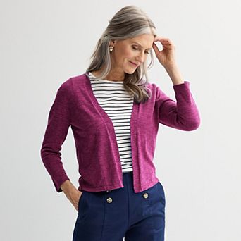 Women's Croft & Barrow® Open Front Cardigan