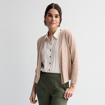 Women's Croft & Barrow® Open Front Cardigan