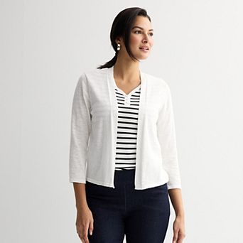 Women's Croft & Barrow® Open Front Cardigan