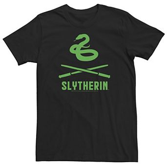 Big & Tall Harry Potter Slytherin Crossed Wands Logo Tee