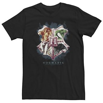 Big & Tall Harry Potter Hogwarts Crest Watercolor Tee