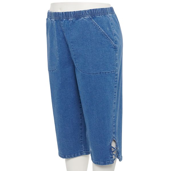Plus Size Croft & Barrow® Classic 17" PullOn Skimmer Pants