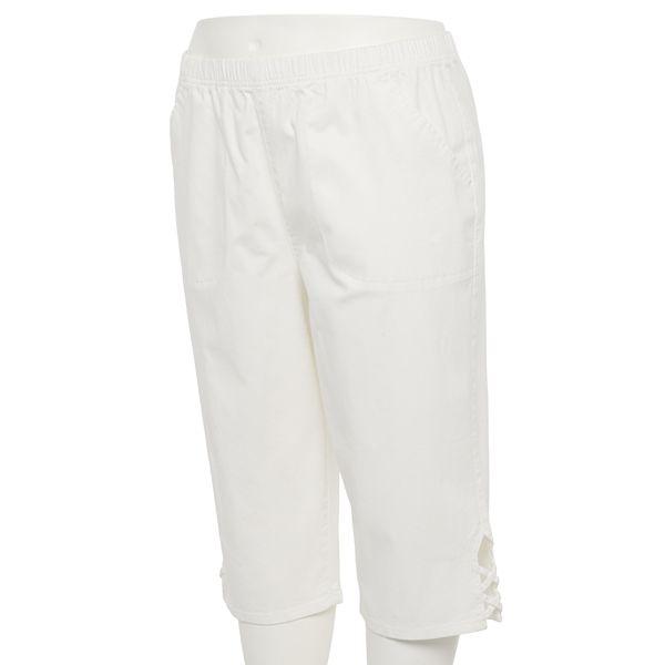 Plus Size Croft & Barrow® Classic 17" PullOn Skimmer Pants