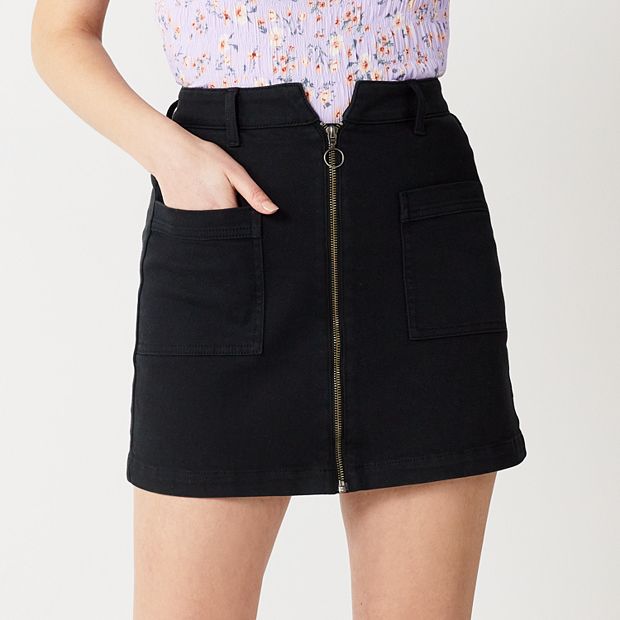 Black jean skirt outlet kohls