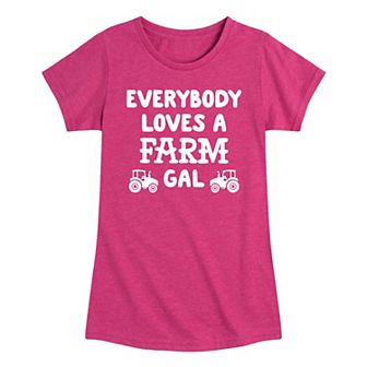 Girls 7-16 Loves A Farm Gal Graphic Tee