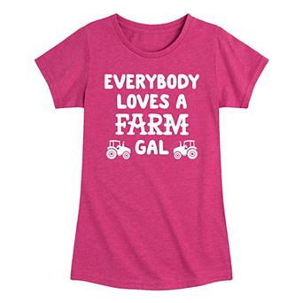 Girls 7-16 Loves A Farm Gal Graphic Tee