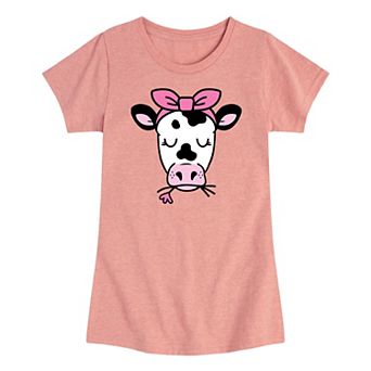 Girls 7-16 Girly Cow Bandana Graphic Tee