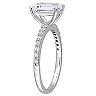 Stella Grace 10k White Gold Lab-Created White Sapphire Emerald-Cut Engagement Ring