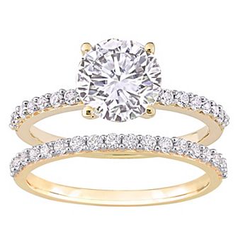 Stella Grace 10k Gold Lab-Created White Sapphire Engagement Ring Set