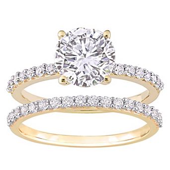 Stella Grace 10k Gold Lab-Created White Sapphire Engagement Ring Set