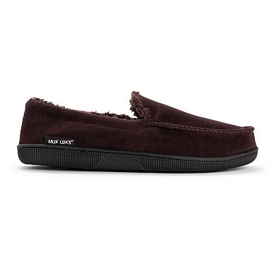 MUK LUKS Eric Printed Berber Men's Suede Slippers