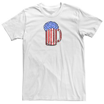 Big & Tall Americana Red, White & Blue Beer Mug Tee