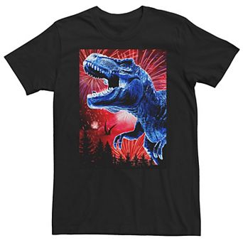 Big & Tall Fifth Sun T-Rex Fireworks Poster Tee