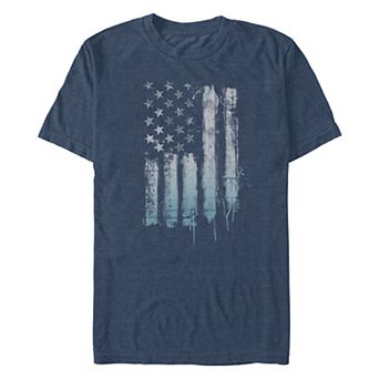 Big & Tall Americana Rustic American Flag Paint Drip Tee