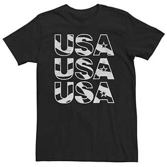 Big & Tall Americana USA Triplet Stars and Stripes Tee