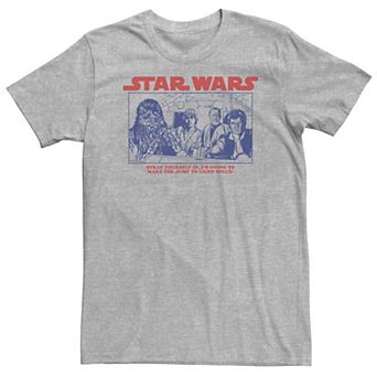 Big & Tall Star Wars Cast A New Hope Jump To Lightspeed Tee