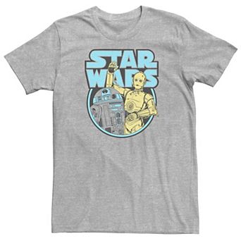 Big & Tall Star Wars C-3PO & R2-D2 Color Pop Star Wars Logo Tee