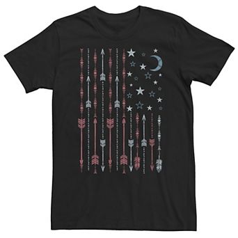 Big & Tall Americana Boho Arrows and Stars American Flag Tee