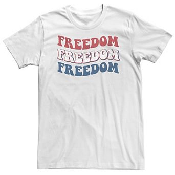 Big & Tall Fifth Sun Freedom Red, White & Blue Word Stack Tee