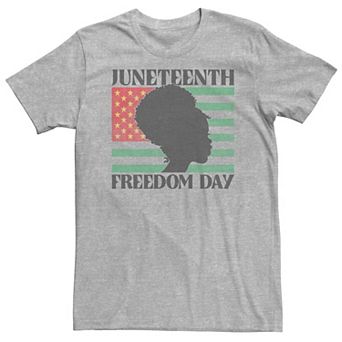 Big & Tall Americana Juneteenth Freedom Day Flag Silhouette Tee