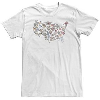 Big & Tall Americana United States State Icons Tee