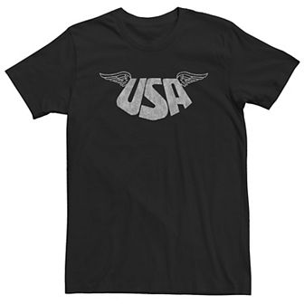 Big & Tall Americana USA With Wings Tee