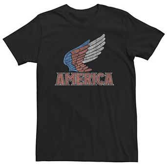 Big & Tall Americana Red, White & Blue Wings America Tee