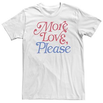 Big & Tall Americana More Love, Please Red and Blue Tee