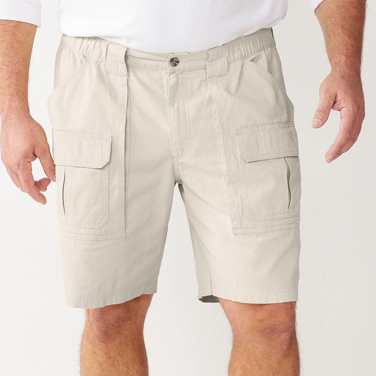 mens cargo shorts with elastic