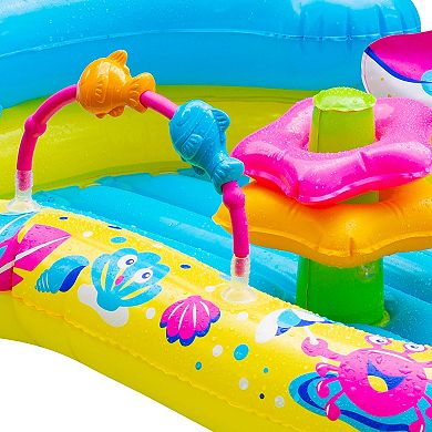 Banzai Jr. Backyard Inflatable Water-Sprinkling Splash Discovery Activity Center
