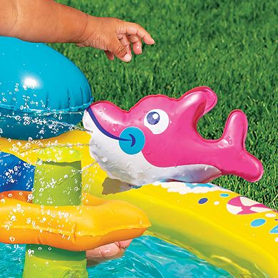 Banzai Jr. Backyard Inflatable Water-Sprinkling Splash Discovery Activity Center