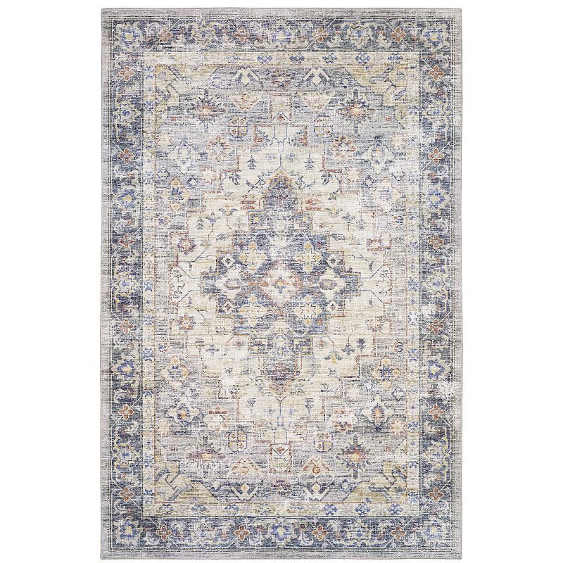 StyleHaven Markus Traditional Medallion Area Rug, Blue, 9X12 Ft