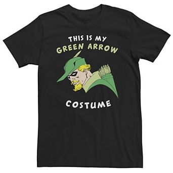 Big & Tall DC Comics This Is My Green Arrow Costume Text Tee