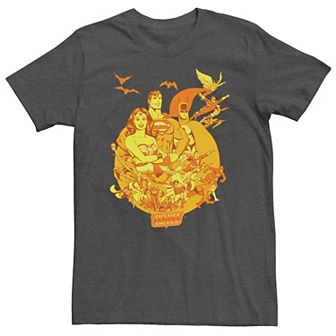 Big & Tall DC Comics Justice League America Hero Collage Halloween Tee