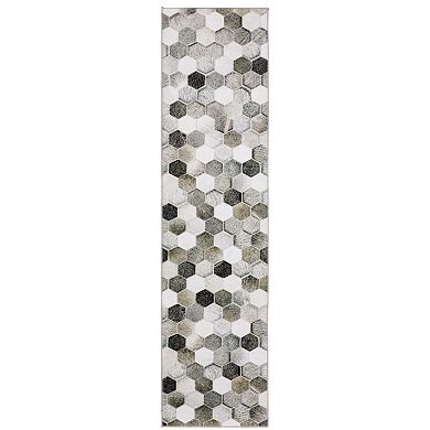 StyleHaven Markus Modern Polygon Faux Hide Area Rug