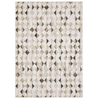 StyleHaven Markus Contemporary Diamonds Faux Hide Area Rug